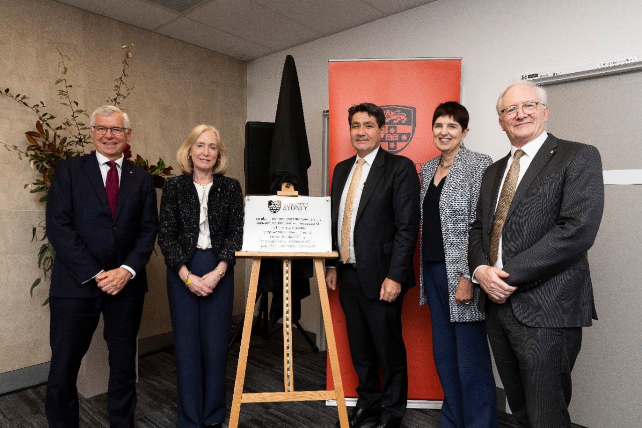 Richard Alcock, Belinda Hutchinson, Geoff Lee, Robyn Ward and Stephen Garton at the opening of the facilities