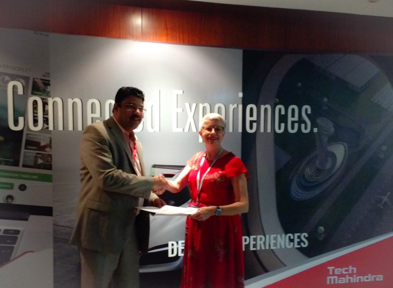 Tech Mahindra’s Senior VP & Global Delivery Head B.K. Mishra and the University’s Vice-Principal (External Relations) Tania Rhodes-Taylor, after signing the MOU.