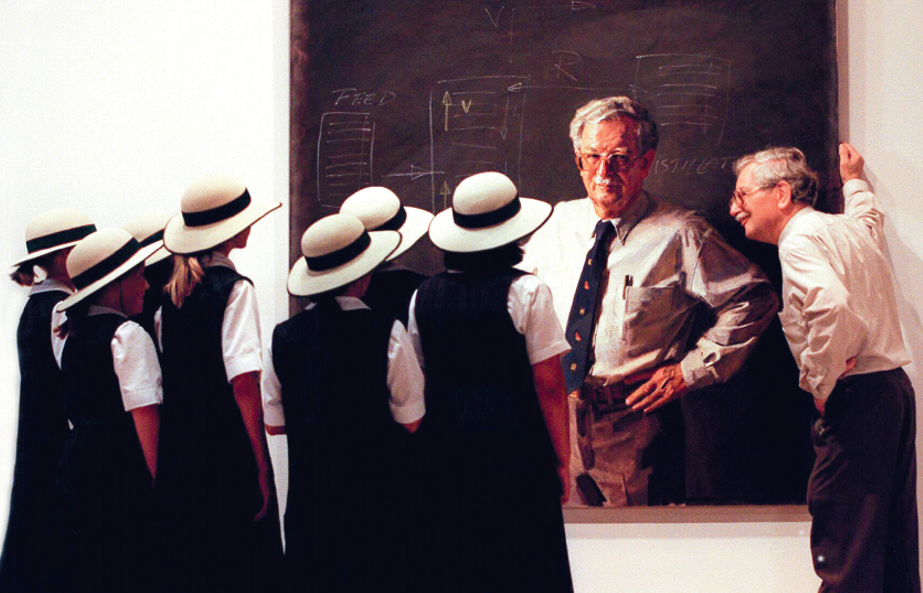 Rolf Prince with his portrait