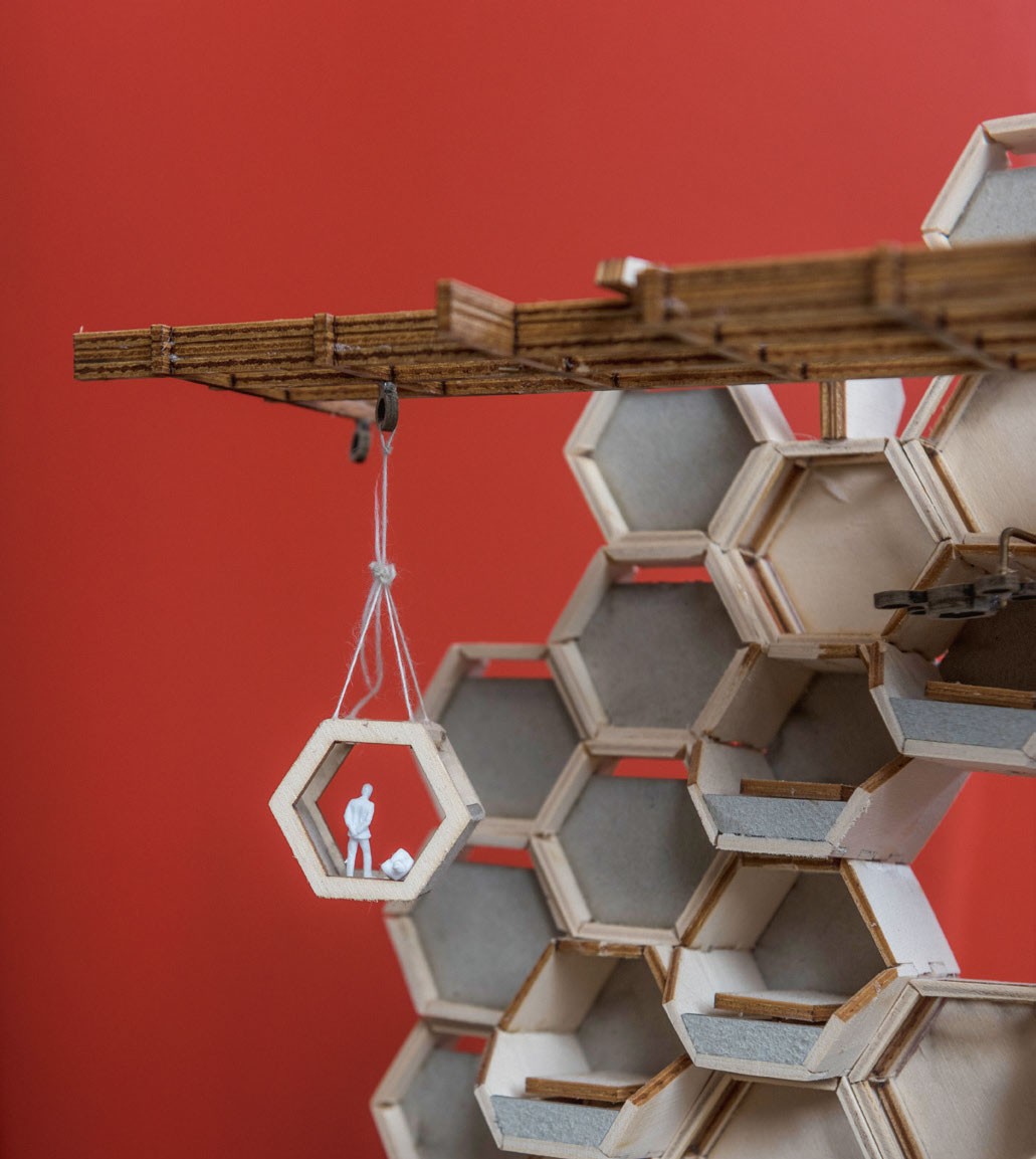 A small model of a bar