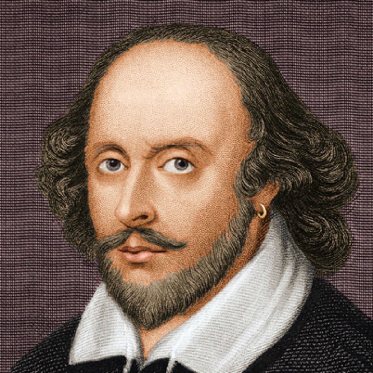 A portrait of William Shakespeare.