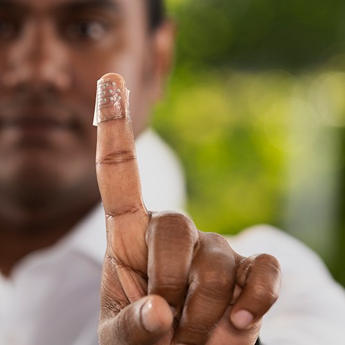 The Tacttoo can last on a finger tip for the entirety of an eight-hour working day.