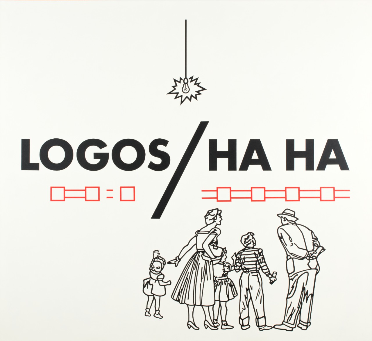 Peter Tyndall's oil on canvas LOGOS/HA HA 1984