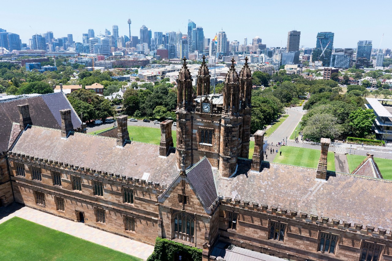 Image of the Quadrangle taken from a drone