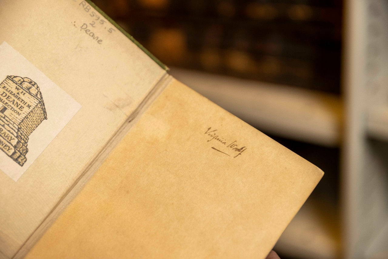 Woolf's signature in her book 