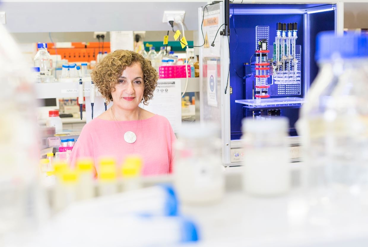 Professor Hala Zreiqat standing in her laboratory.
