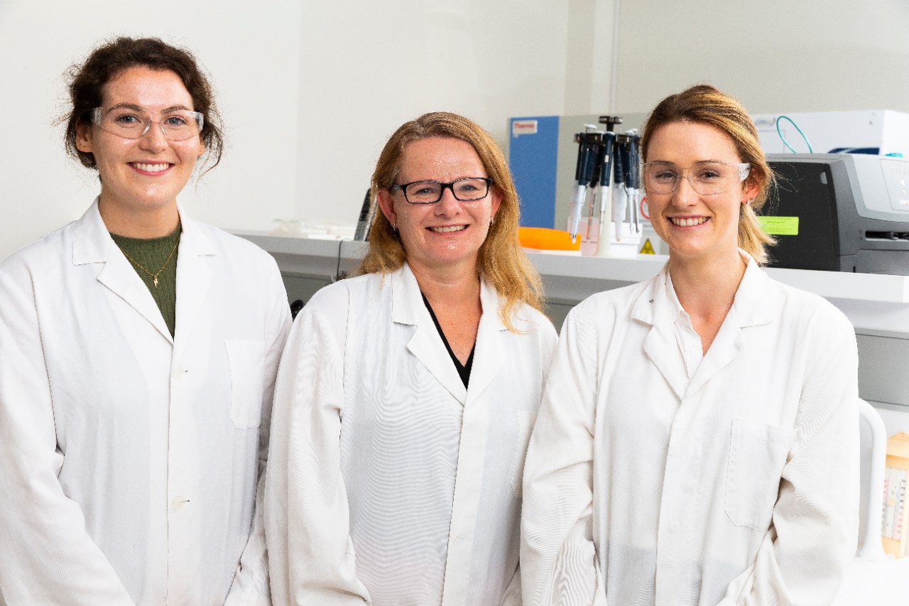 Dr Rachael Gray and PhD students