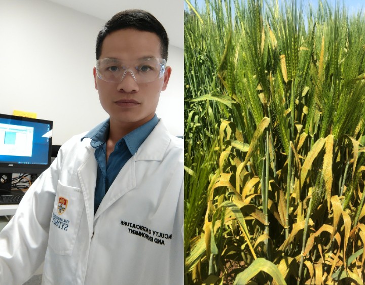 Former PhD scholarship student Hoan Dinh and barley rust.