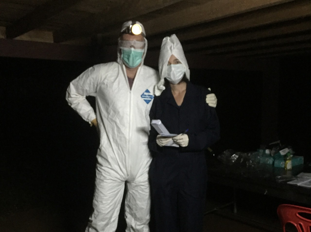 Ed Annand and Holly High ready to conduct and record the cull