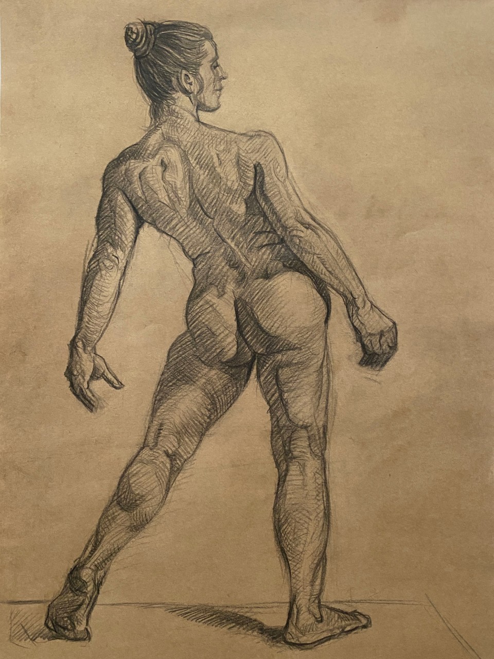 Female figure study by Charlie Tapper