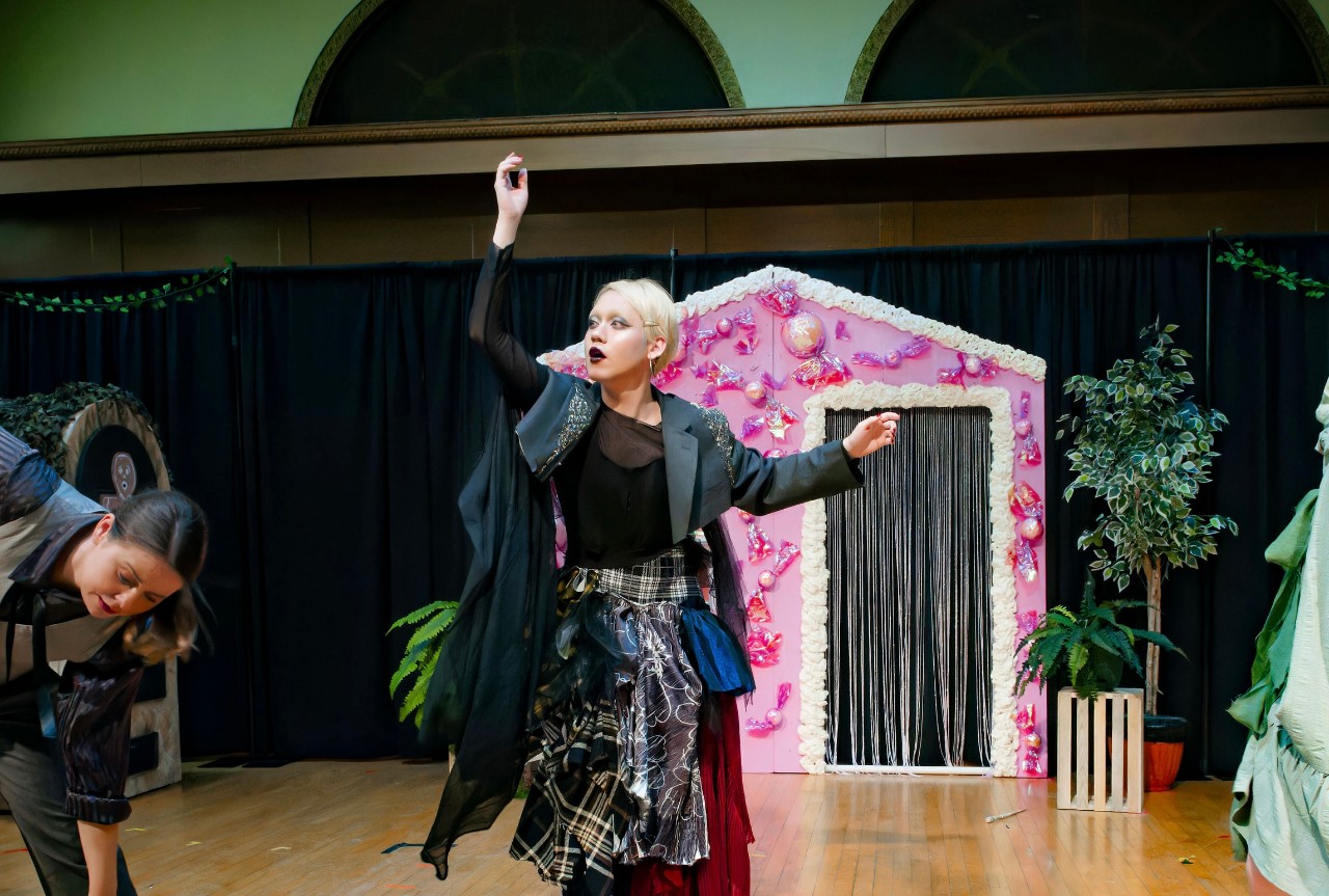 Wesley performing on stage