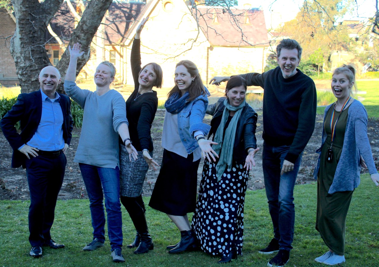 The 2019 Matilda Centre Executive team with Jasmin Bartlett. 