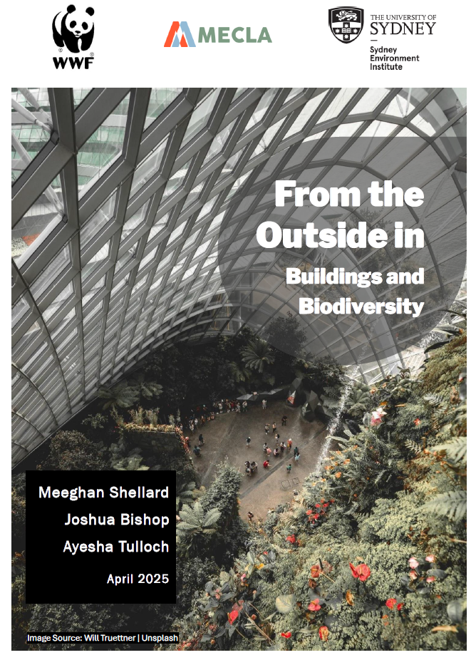 Cover image Buildings and Biodiversity report