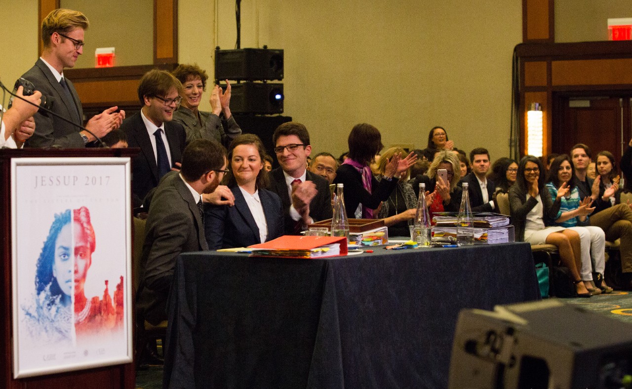 Team celebrate their victory