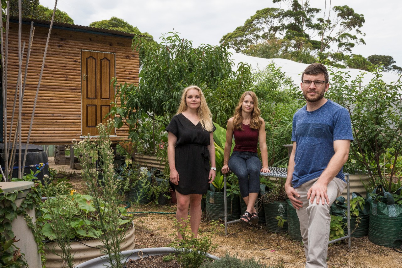 The BioChite team, Kimberly Bolton, Michelle Demers and Jared Wood.