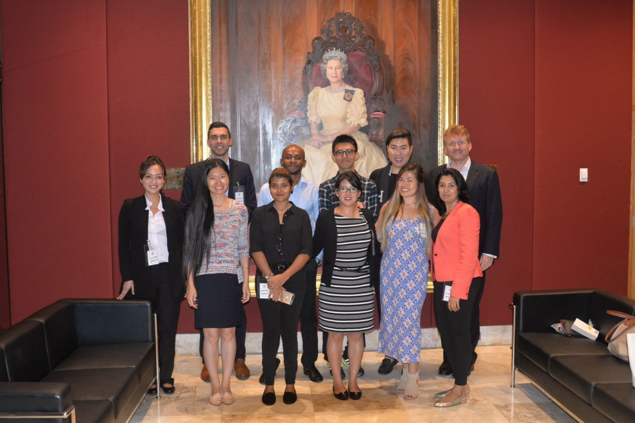 Group of students at Welcome to Sydney party