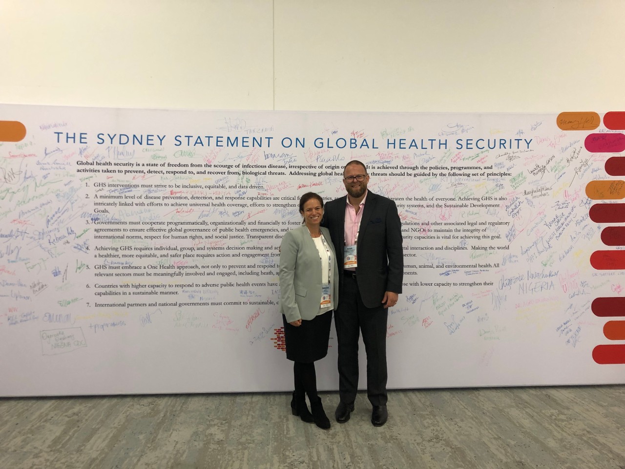 Associate Professor Kamradt-Scott and Associate Professor Rebecca Katz from Georgetown University