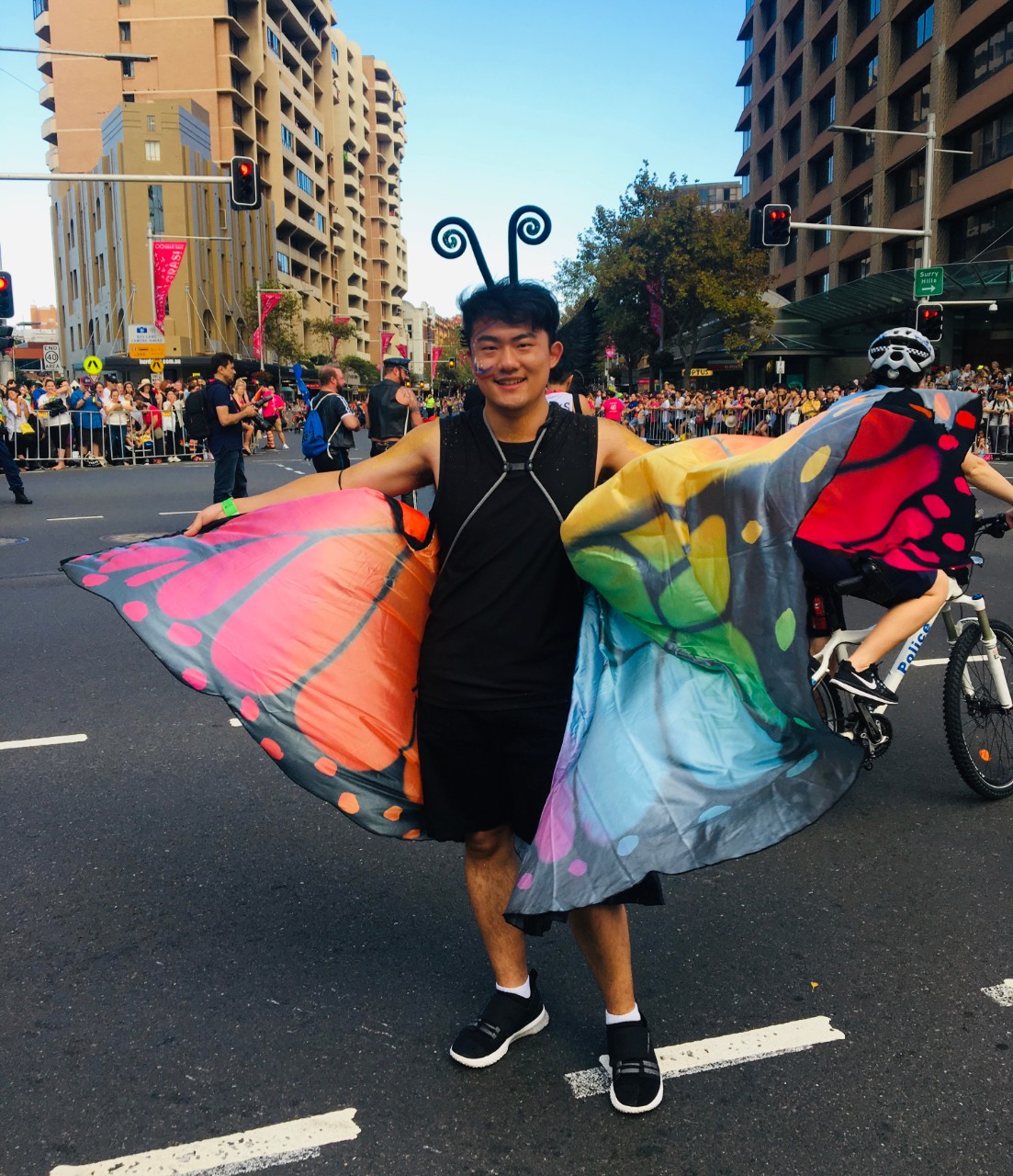 Dustin at the 2018 Mardi Gras 