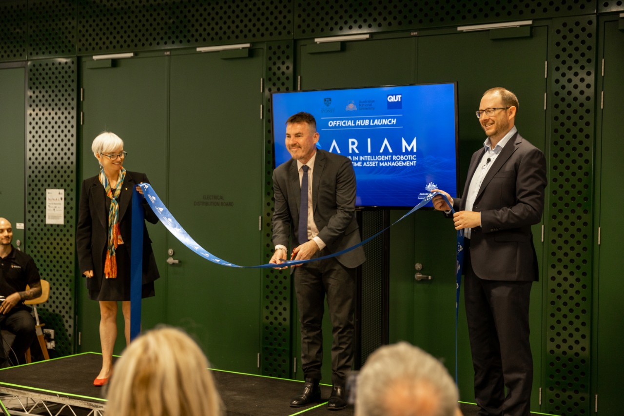 ARIAM ribbon cutting. [Credit: University of Sydney/Stefanie Zingsheim]