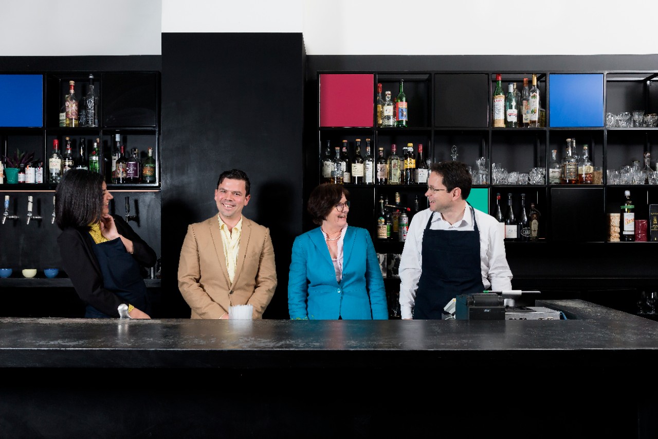 Dr Naseem Ahmadpour, Dr Rodney Taveira, Professor Mary Crock and Associate Professor Fabio Ramos at ps40, Sydney