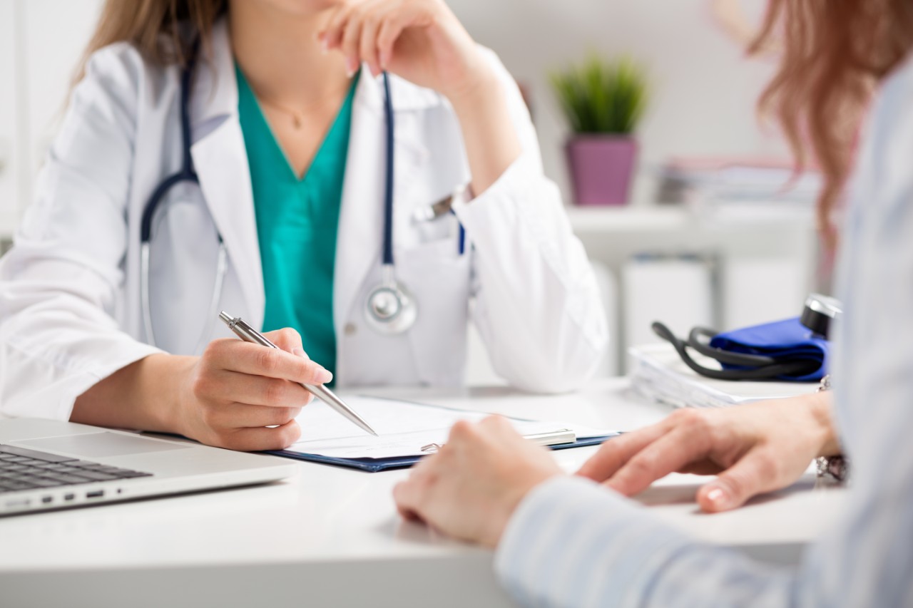 Female doctor and patient in a medical centre. 