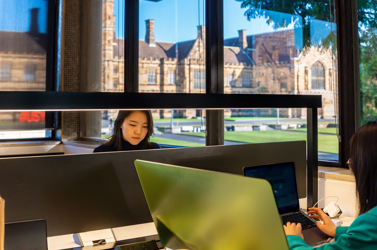 Students studying at the University of Sydney.