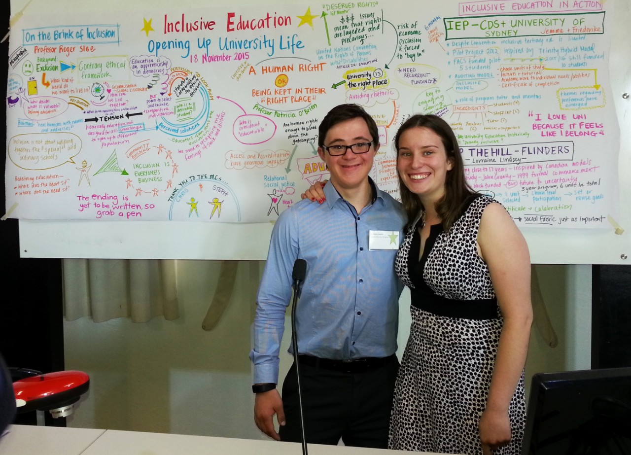 Stephanie Walker and Chris Bunton from the uni 2 beyond program