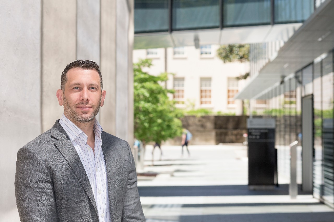 Professor Michael J. Biercuk at the Sydney Nanoscience Hub. Credit: Louise Cooper
