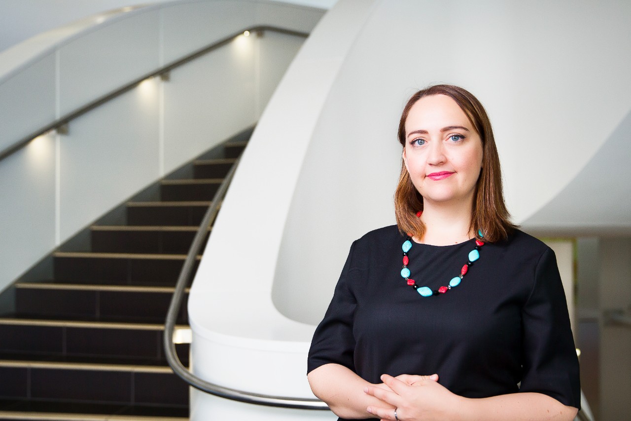 Emily Maguire standing in the Charles Perkins Centre