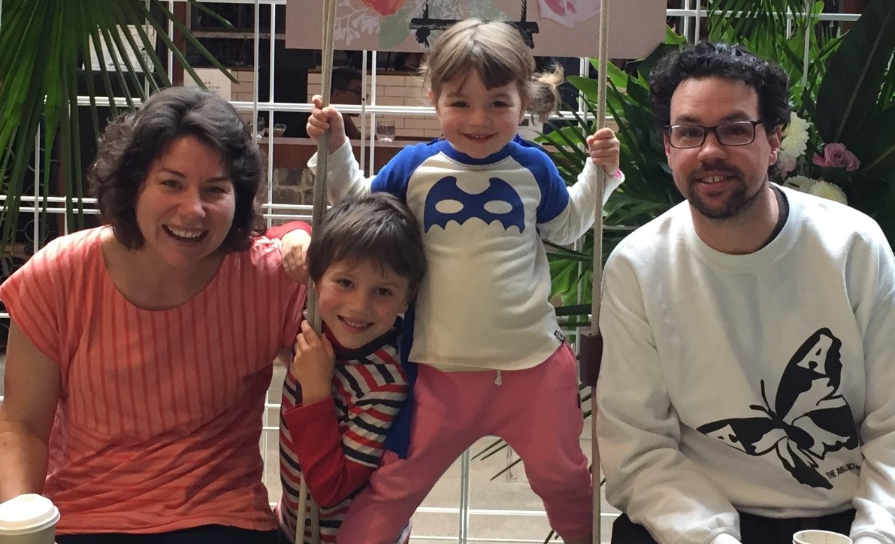 Kate and Ben Obermeyer, and their children. 