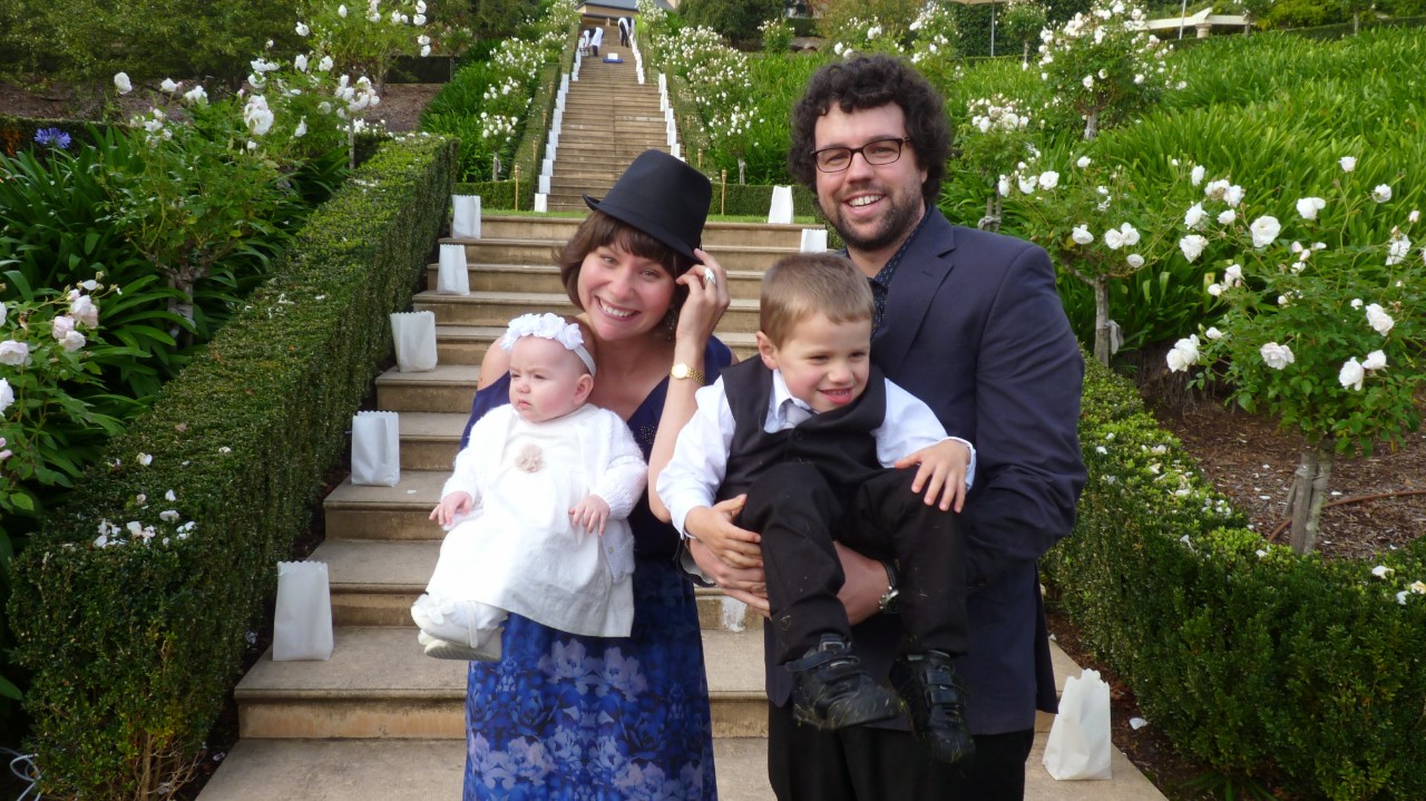 Kate and Ben Obermeyer and their children. 