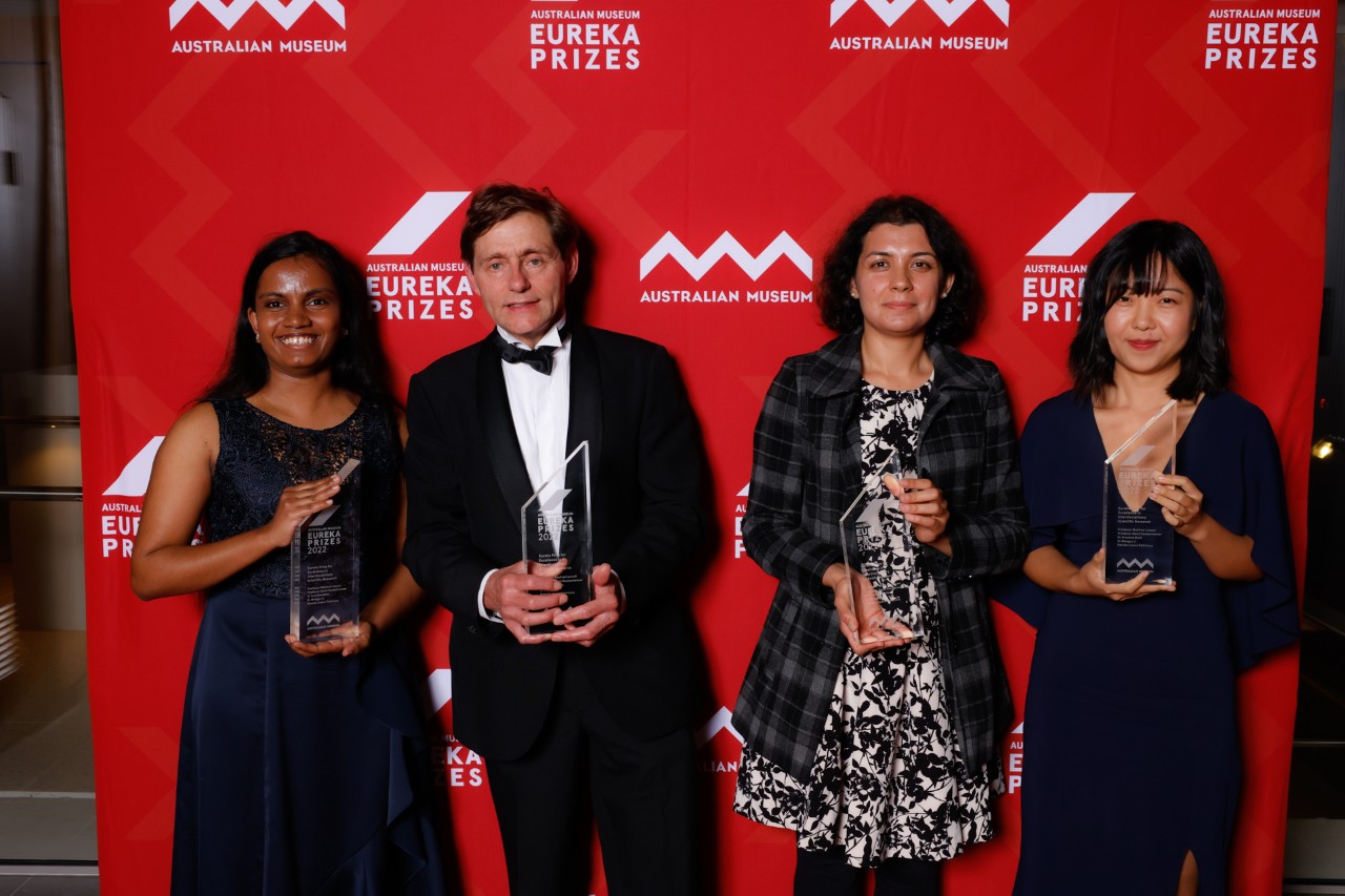 The team:  Navoda Nirmani Liyana Pathirana, Professor David Raubenheimer, Dr Arunima Malik and Dr Mengyu Li. 