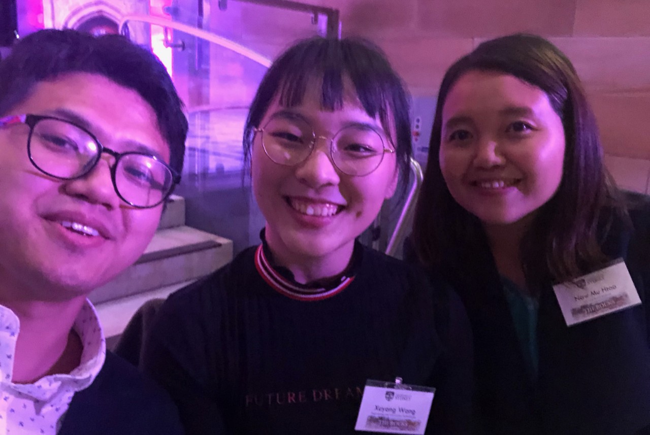 Two students in the Great Hall 