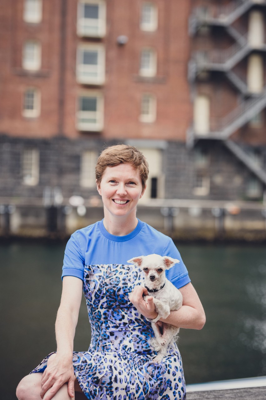 Dr Anne Fawcett with her dog