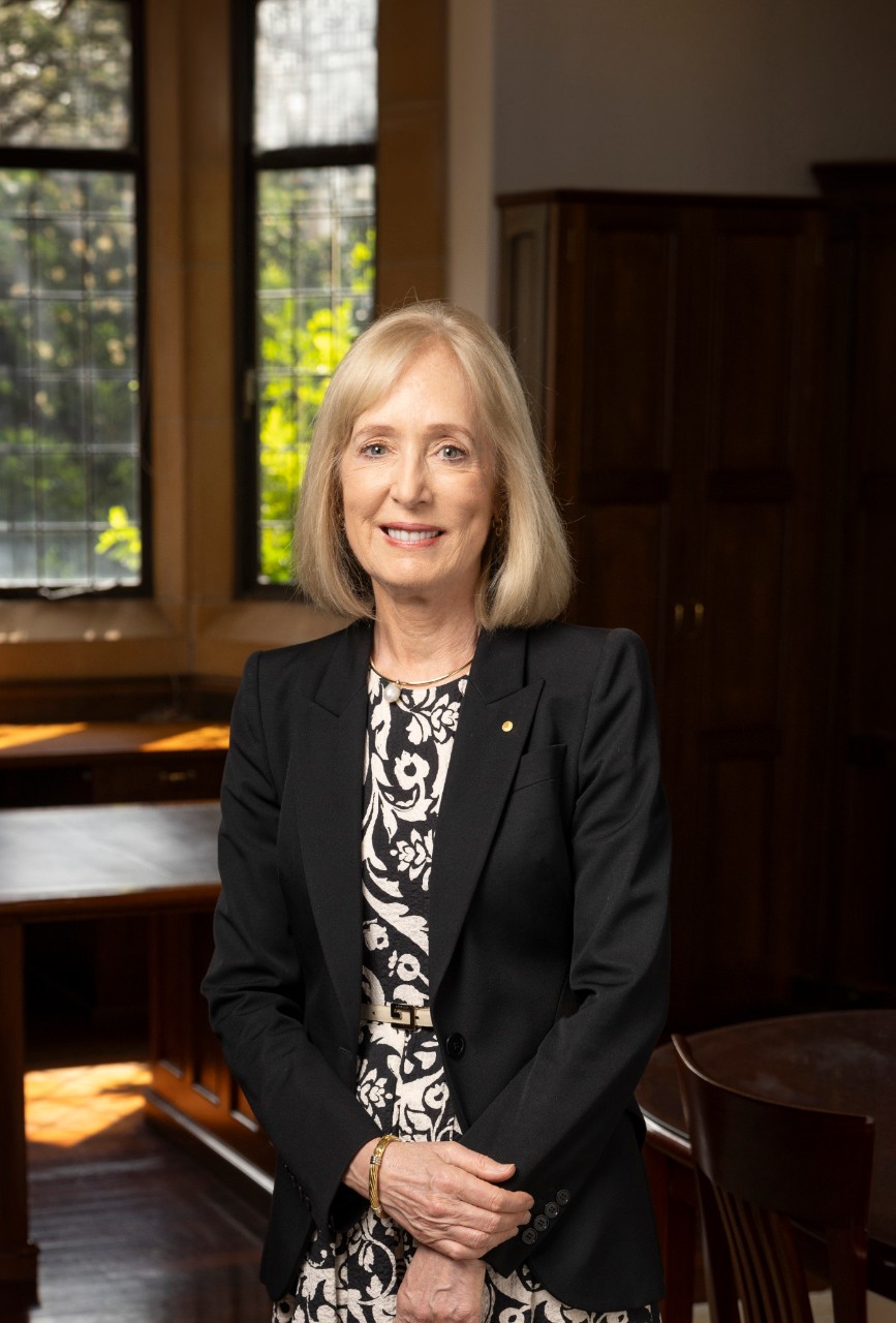 An image of a woman smiling