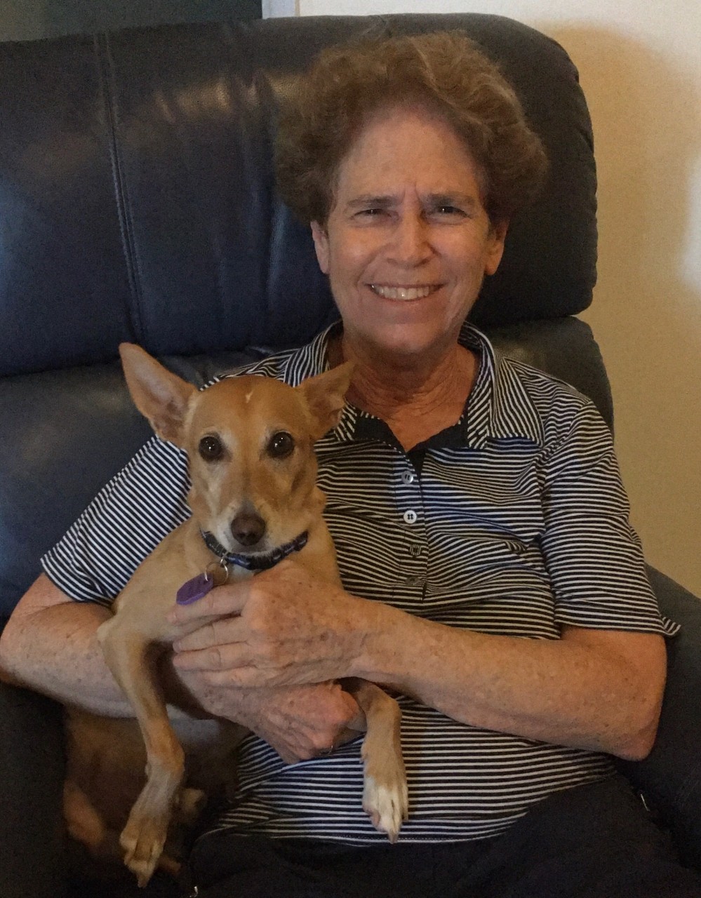 Photo of Helen and her dog