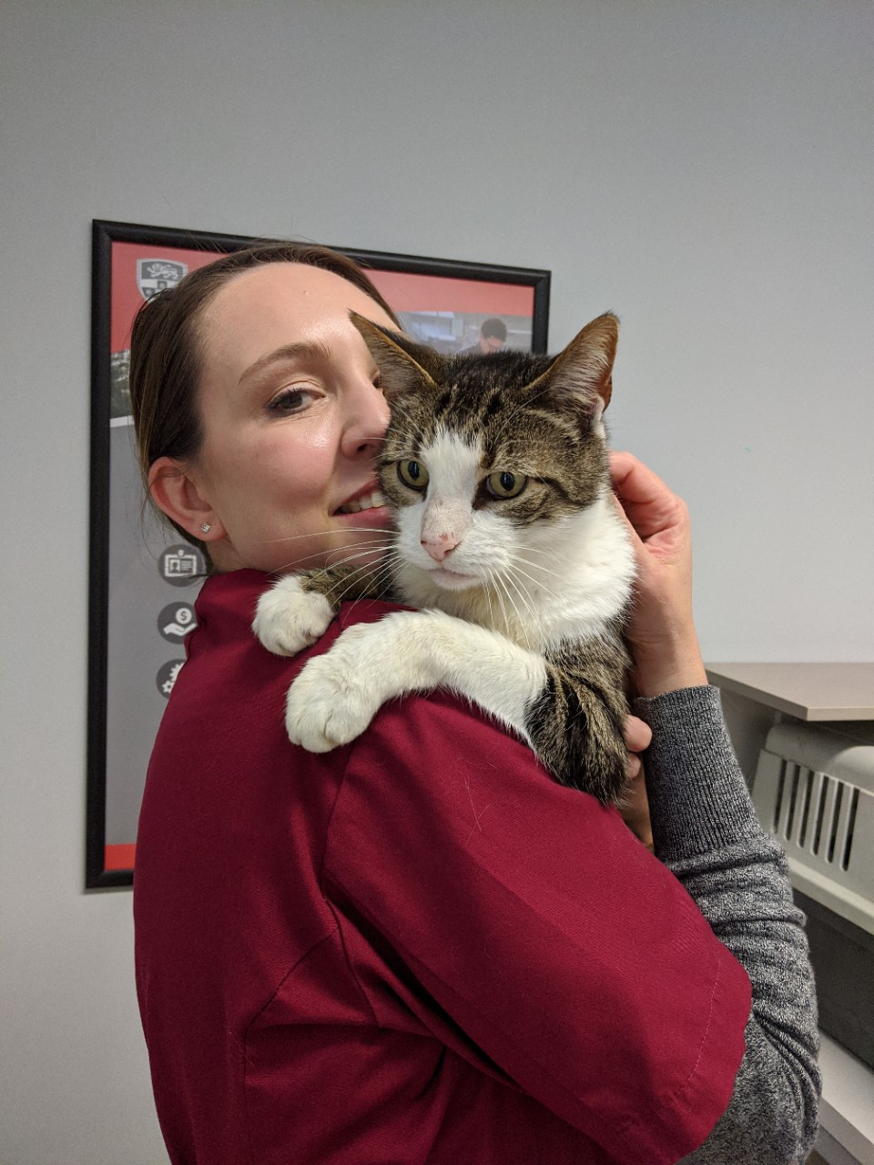 Dr Muller and Mittens the cat