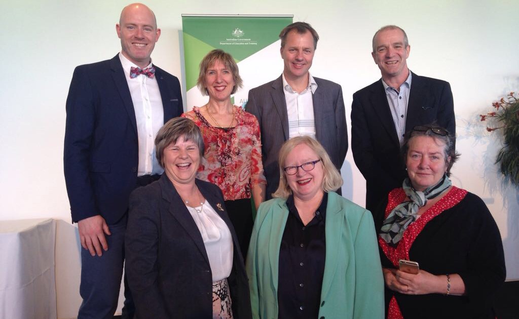 A group picture of the 7 award winning staff